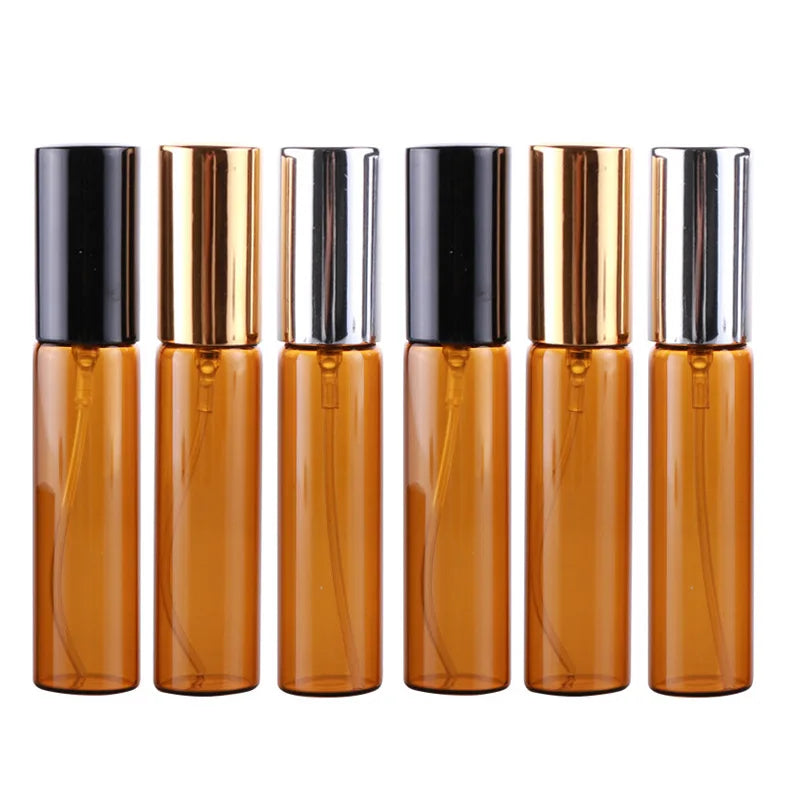 MUB Mini 5ML 10ML Refillable Glass Spray Brown Bottle