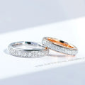 Luxury Diamond Ring 18K White Gold Group Full of Diamonds S925 Silver Row Ring Fashion Female Wedding Engagement Diamond Ring