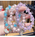 Anime Elastic Stretch Crystal Bead Bracelet Cute Cartoon Kawaii Beaded Bracelets for Girls Women