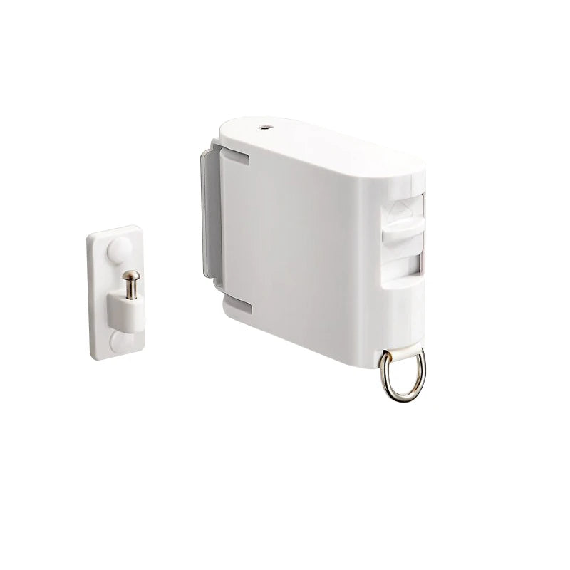 2m Indoor Retractable Wall-Mounted Folding Clothesline Space-Saving Bathroom Washing Line