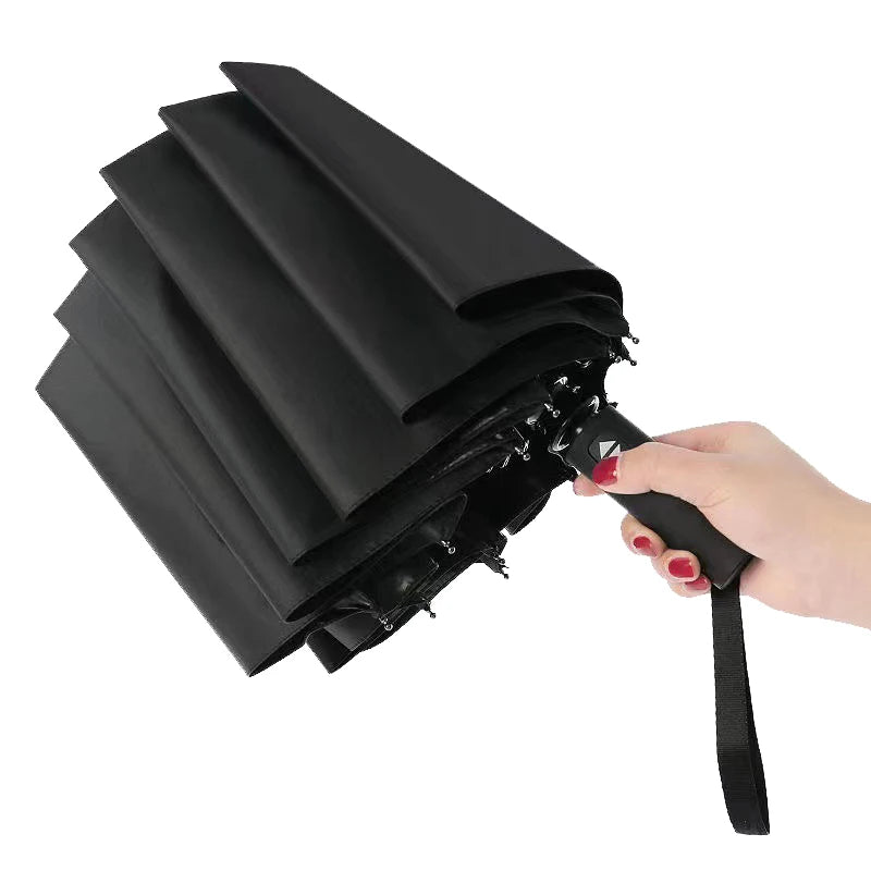 Modern 3-Fold Automatic Windproof Compact Portable Rain Umbrella Personal Fashion Designer Auto Sunshade with Custom Logo