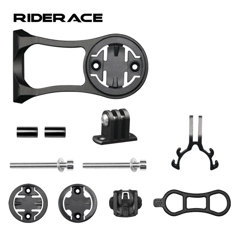 RIDERACE Bicycle Computer Stand Set Durable MTB Road Bike GPS Handlebar Stem Mount Holder Outdoor Cycling Gopro Camera Bracket