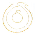 Fenny Wholesale 18K PVD Plated Waterproof High Quality Permanent Basic Paper Pin Link Chain Stainless Steel Necklace for Women