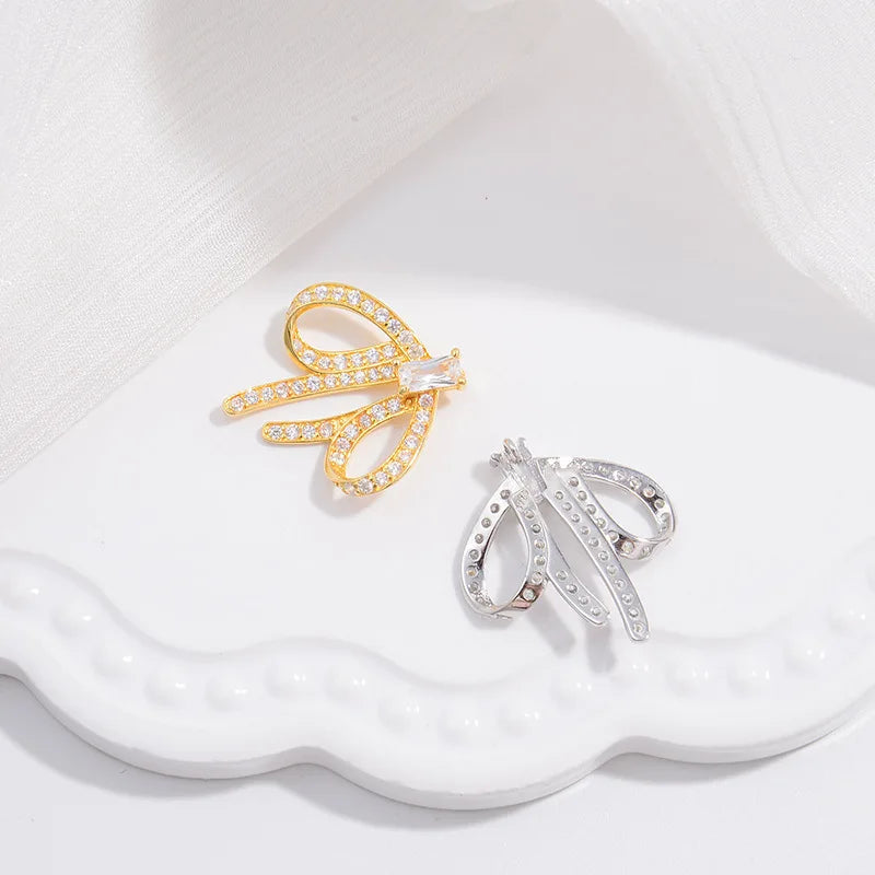 Fine S925 Charm Butterfly Bow Gold Plated Pendant Sterling Silver Charms for Jewelry Making in Bulk