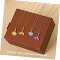DAIHE Fashion Ocean Zircon Shell Necklace 18k Gold-Plated 316L Stainless Steel Women Necklace Non Tarnish