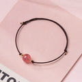 Carnilean Crystal Lucky Bead Bracelet for Women Ladies Handmade Natural Gemstone Bracelet Carnelian Round Beads Healing Bracelet