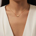 HOVANCI New Fashion Heart Initial Necklace A-z Initial Necklace Women Stainless Steel Handmade Pendant Necklace with Heart