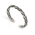 Geometric Opening Bangle Jewelry Vintage Silver Plated Bracelet Creative Braided Twist Bracelet for Women Men