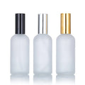 Ready to Ship 3.34oz/ 100ml Empty Frosted Perfume Gold Sprayer Fine Mist Glass Spray Bottle With Pump Lid