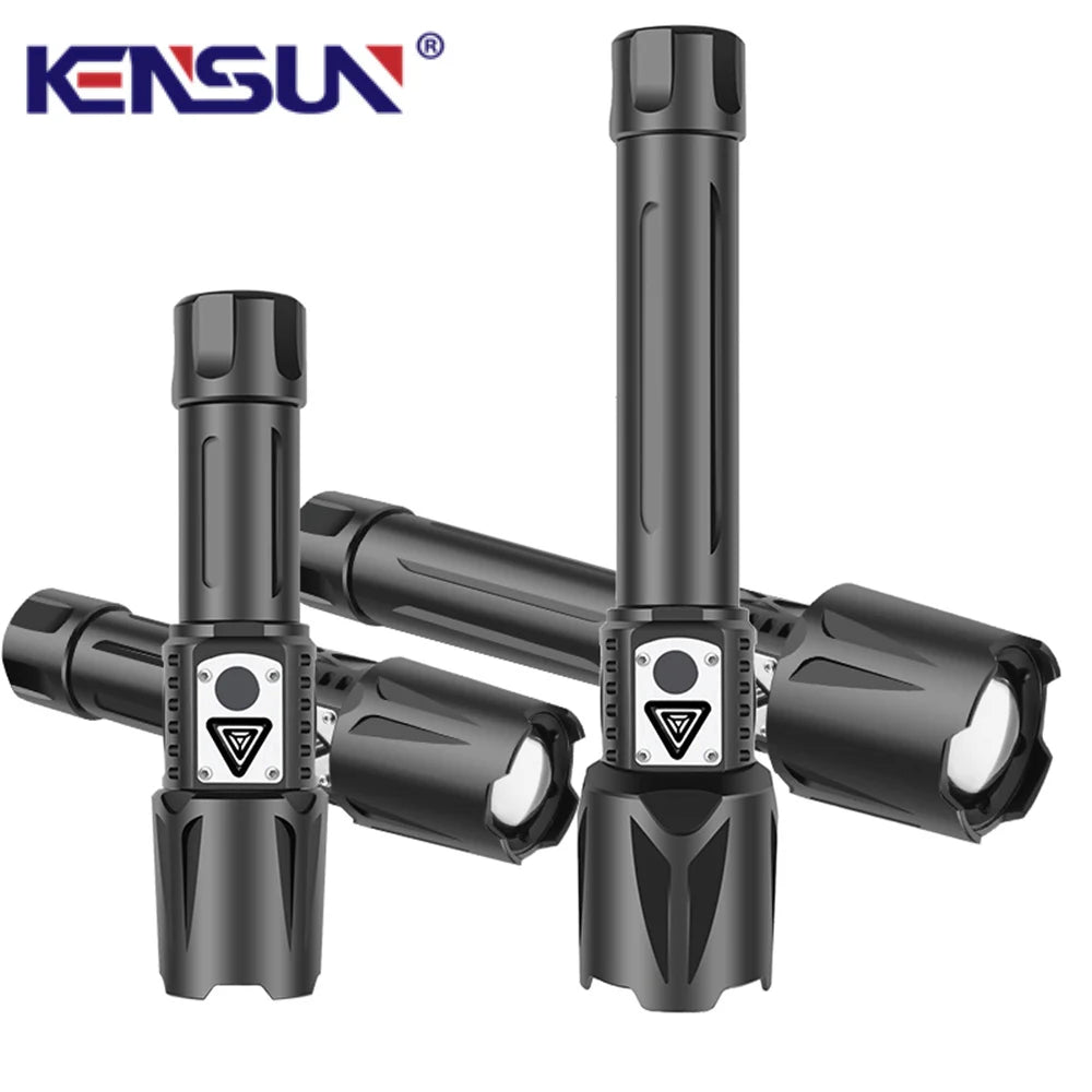 Helius P360 Power Bank Output Multi-gear Telescopic ZOOM Rechargeable Waterproof Led Lantern Torch Lihgt Flashlights