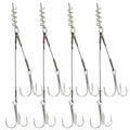 Spinpoler Outdoor Screw Head Twin Fishing Hook Sets Fishhook High-Carbon Steel Tackle Fishing Bass Lures Hook Kit Saltwater