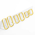 JUSNOVA Women's Vintage Stainless Steel Fashion Hoop Earrings Custom Minimalist Non-Tarnish Small PVD Gold Plated Wholesale
