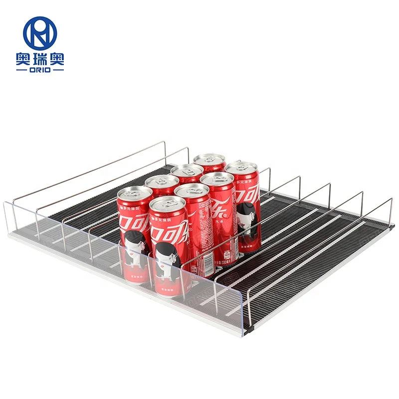 Customized Gravity Feed Roller Shelf System Drink Shelf Pusher Shelves