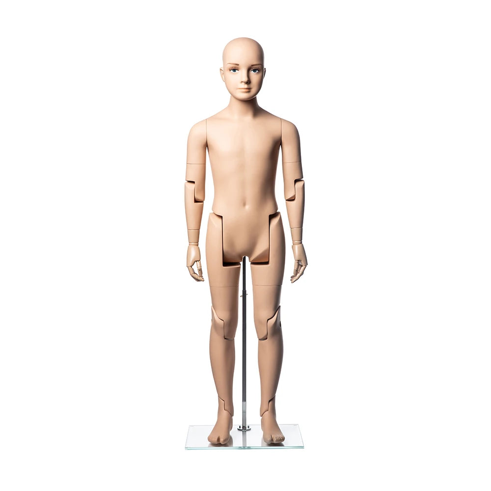 KM10 Full Body Realistic Flesh Color Kid Mannequins Articulate Flexible Children Mannequin Movable Joints Mannequin