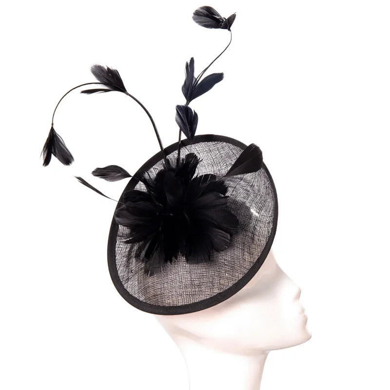 Wholesale 2023 Stylish Wedding Hats Women Party Millineries Fashion Church Hats Feather Quality Fascinators