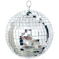 20cm Silver Disco Mirror Ball for Party Decoration 8 Inch Reflective Glass Hanging Ball for Wedding Stage Nightclub DJ Decor