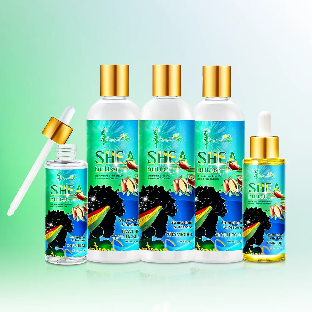 Customized Natural Nourish Scalp Smooth Styles Shea Butter Curl Hair Care Shampoo and Conditioner