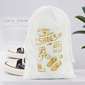 SA8000 GRS SHUNFA Wholesale Custom Logo Plaid  RPET Fabric Drawstring Dust Bag Polyester for Shoes Pouch Bags