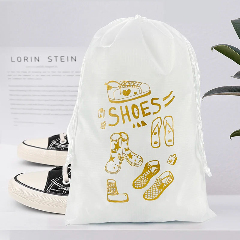 SA8000 GRS SHUNFA Wholesale Custom Logo Plaid  RPET Fabric Drawstring Dust Bag Polyester for Shoes Pouch Bags