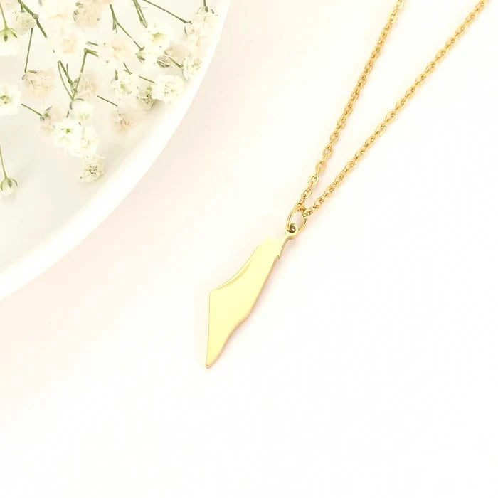 Inspire Jewelry Factory Custom Made Flag Palestine Map Necklace Free Palestine Ready to Ship Jewelry Gift for Women