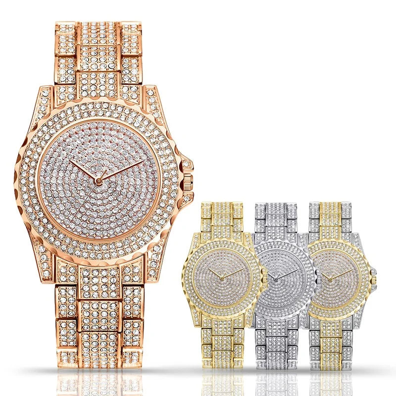 Custom Logo Watch Women Rose Fashion Ladies Quartz Diamond Wristwatch Elegant Female Bracelet Watches Dress Gfit Montre Femme