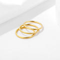 New Style 18 Gold Plated Stainless Steel Ring Sparkly Matt Surface Dainty Finger Rings