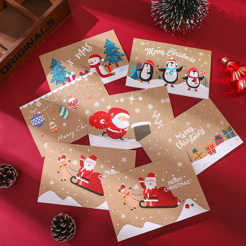 Wholesale 24 Merry Christmas Greeting Cards Assorted Winter Holiday Xmas Designs Bulk Paper Box Set 24 Special Christmas Wishes
