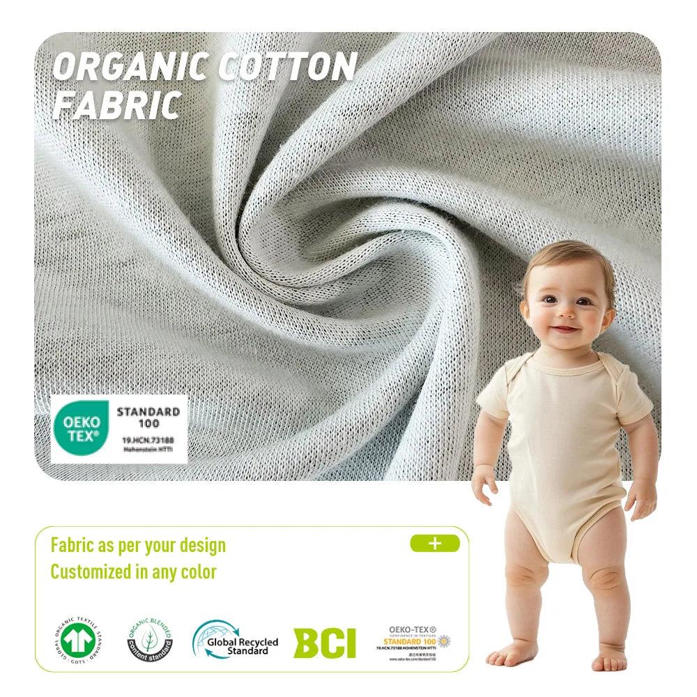 Organic Cotton Knitting Fabric 26S 160gsm Organic Cotton Origin Turkey