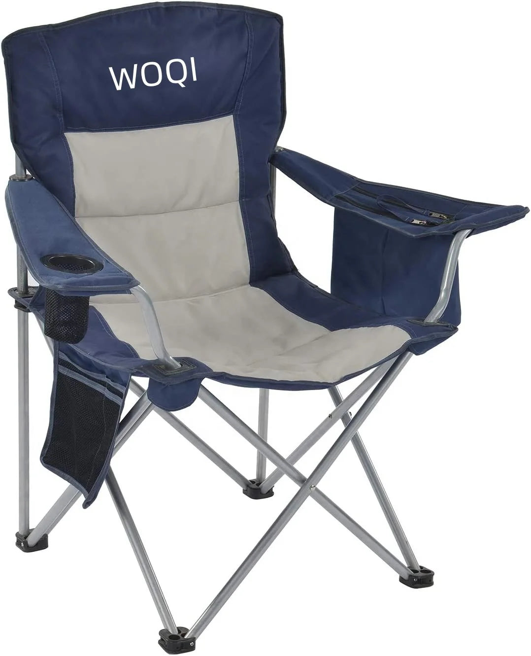 WOQI Wholesale China OEM Portable Garden Outdoor Furniture Iron Folding Chair for Picnic Beach Camping Fishing