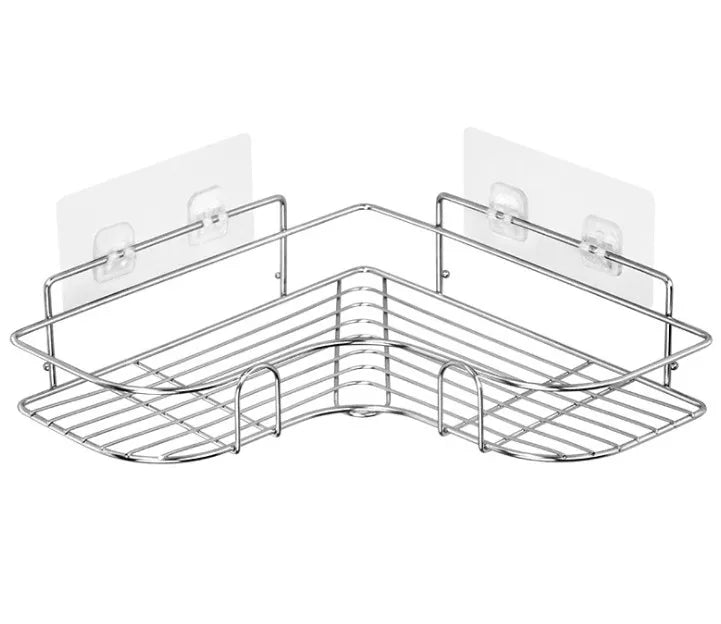 Wall Mounted No Drilling Shower Caddy Shelf Organizer Storage for Kitchen Toilet Bathroom Corner Shelf