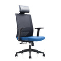 Modern Adjustable Office Executive Mesh Manager Blue Office Chair with Adjustable Headrest