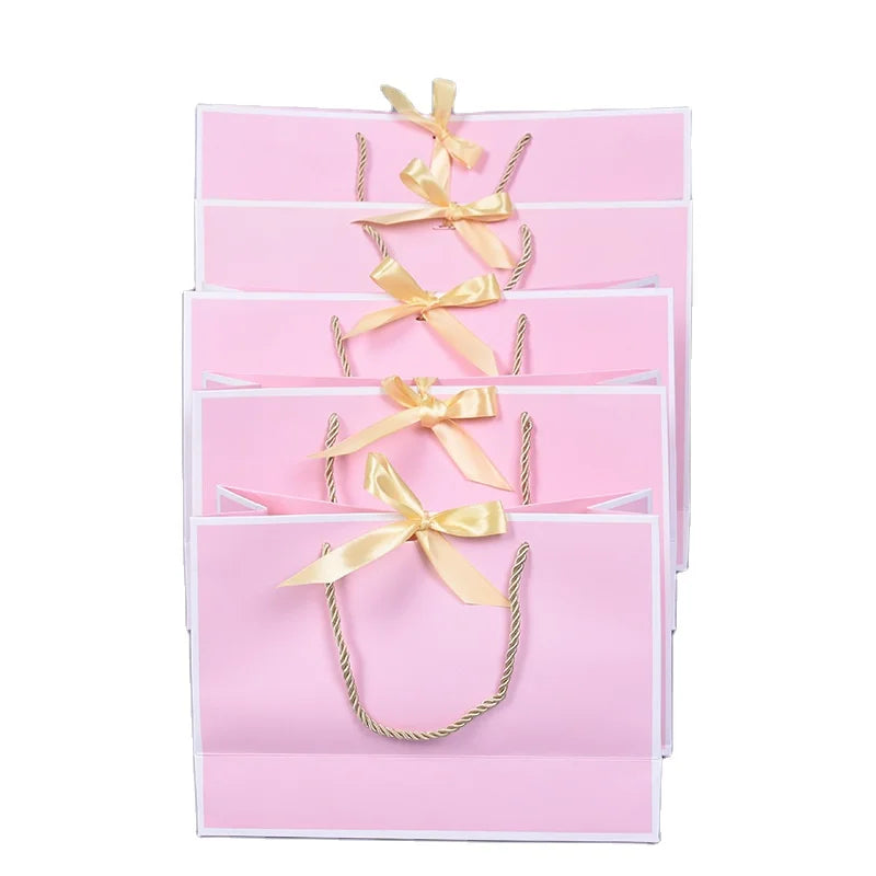 Luxury Printed Cosmetic Jewelry Wedding Boutique Shopping Gift Paper Bags With Logo and Handles