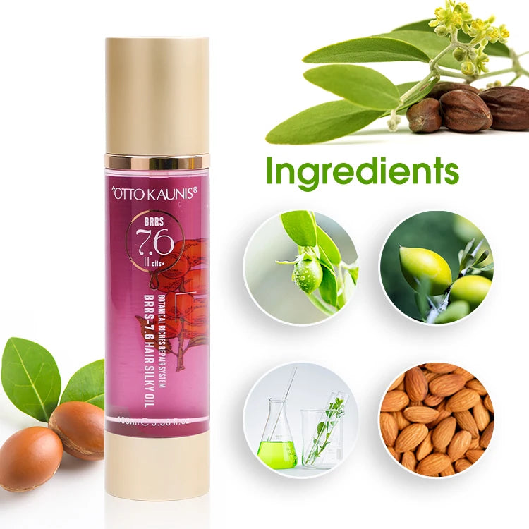 Manufacturer Nourishing Repairing Smoothing Moisturize Greasy Argan Oil Silky 7.6 Hair Care Oil
