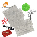 AK 6 Types Silicone Pad Sugarcraft Molds Silicone Fondant Moulds Pastry Lace Mat Kitchen Bakeware Cake Decorating Tools