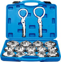 16 Pcs Metal Adjustable Oil Filter Handcuff Wrench with Oil Filter Removal Tool Sets for Auto Repair OEM
