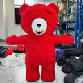 Red Teddy Bear Inflatable Mascot Costume Cosplay Costume Animal Mascot for Adult
