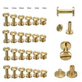 Head Dia 8mm 10mm Solid Brass Slotted Flat Head Chicago Screw Rivets for Leather/Belt/ Wallet/Handbag