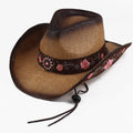 Vintage Embroidery Flower Cowgirl Hat Fashionable for Men Women for Party Fishing Casual Outdoor Use Wholesale Cowboy Hat