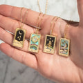 Classic Vintage Woman Necklace France Embossed Aristocrat Necklace Ins Drip Zirconia Tarot Divination Necklace Stainless Steel