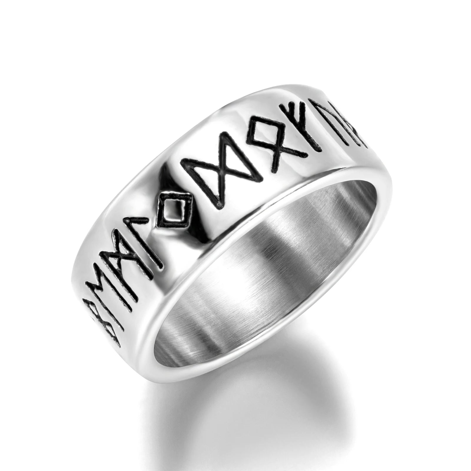 Fashion Vintage Men's Ring Jewelry Personality Stainless Steel Viking Silver Ring for Man