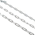 Wuqie Semi-finished Silver Chain Rectangle Link Paperclip Cross Chain for Jewelry Necklace Making