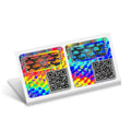 Custom logo Hologram Stickers Holographic Label rainbow With Barcode QR Code Serial Number