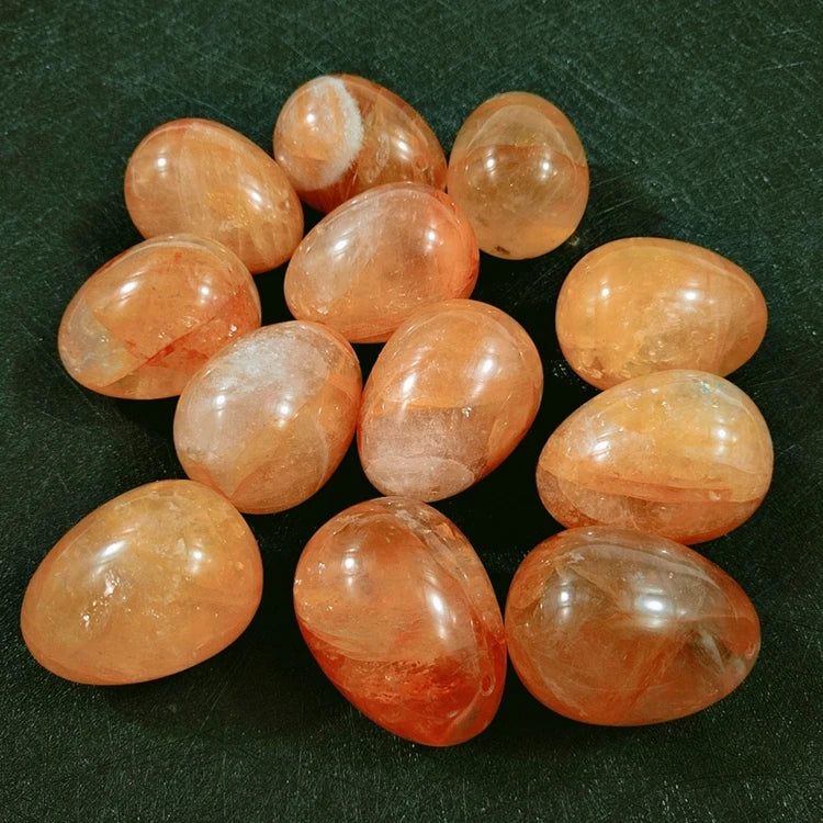 HZ Best Sellers Natural Jade Gemstones Yoni Eggs 3-Pcs Set Citrine Drilled Yoni Eggs Certified