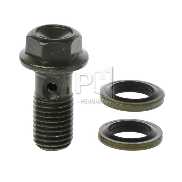 High Strength M10 X 1.25 Single Banjo Bolt  Hollow Screw for Motorcycle Brake for Honda Yamaha Suzuki