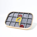 High-end Aluminum Metal Jewelry Storage Tray Microfiber Gray Ring Necklace Pendant Display Tray for Branded Retailer