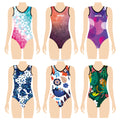 New Styles Custom Design Workout Leotard Kids Bodysuit Girls Racer-Back Sparkle Gymnast Practice Outfit Dance Practice Leotards