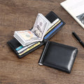 New Genuine Leather Luxury Wallet for Men High Quality Cowhide Money Clip Multi-Card Coin Purse Wallet
