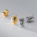 Fashion Simple 925 Silver Earrings Jewelry for Women 18K Gold Plated 925 Sterling Silver Shining Geometric Elliptic Stud Earring