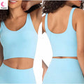 Womens U Back Longline Sports Bra Padded Yoga Bra Crop Top Workout Tank Top Yoga Bra