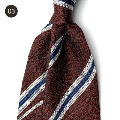Luxurious Soft Wool Blend Ties Easy Way Strips Cedar Brown Necktie